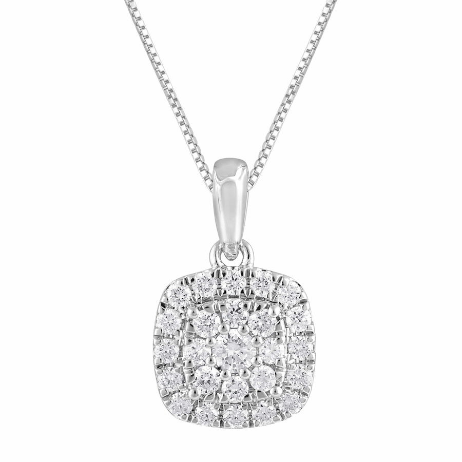 0.33 Carat Lab Halo Diamond Pendant Necklace
