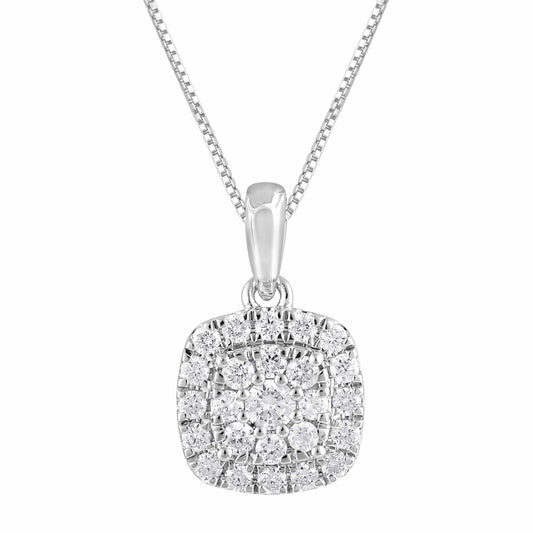 0.33 Carat Lab Halo Diamond Pendant Necklace