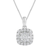 0.33 Carat Lab Grown Halo Diamond Pendant Necklace