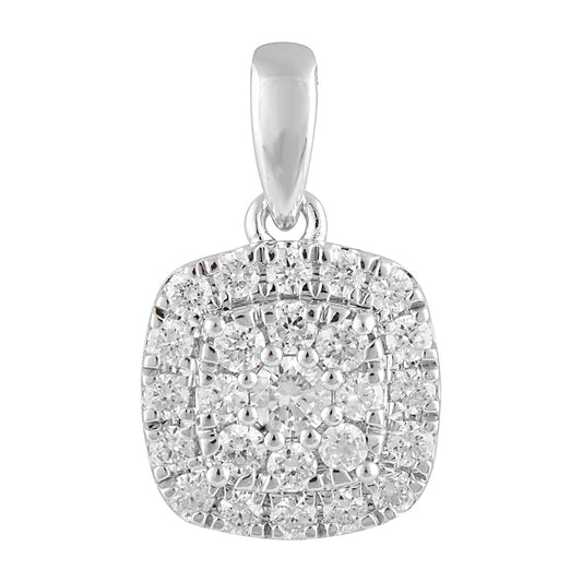 0.33 Carat Lab Halo Diamond Pendant Necklace