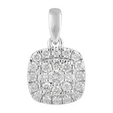 0.33 Carat Lab Grown Halo Diamond Pendant Necklace