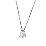 0.50 Carat Lab Grown Pear Solitaire Diamond Necklace