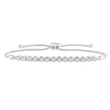 0.25 Carat Sterling Silver Lab Grown Diamond Bolo Bracelet