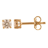 0.50 Carat Lab Grown Round Cut Diamond Stud Earrings