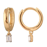 1 Carat Round Cut Lab Grown Diamond Huggie Hoop Earrings