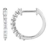 0.25 Carat Lab Grown Single Row Diamond Hoop Earrings