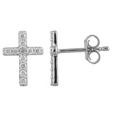 0.25 Carat Lab Grown Diamond Cross Stud Earrings