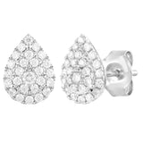 0.33 Carat Lab Grown Pear Shaped Diamond Stud Earrings