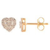 0.25 Carat Heart Shaped Lab Grown Diamond Halo Stud Earrings