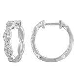 0.25 Carat Lab Grown Diamond Infinity Hoop Earrings