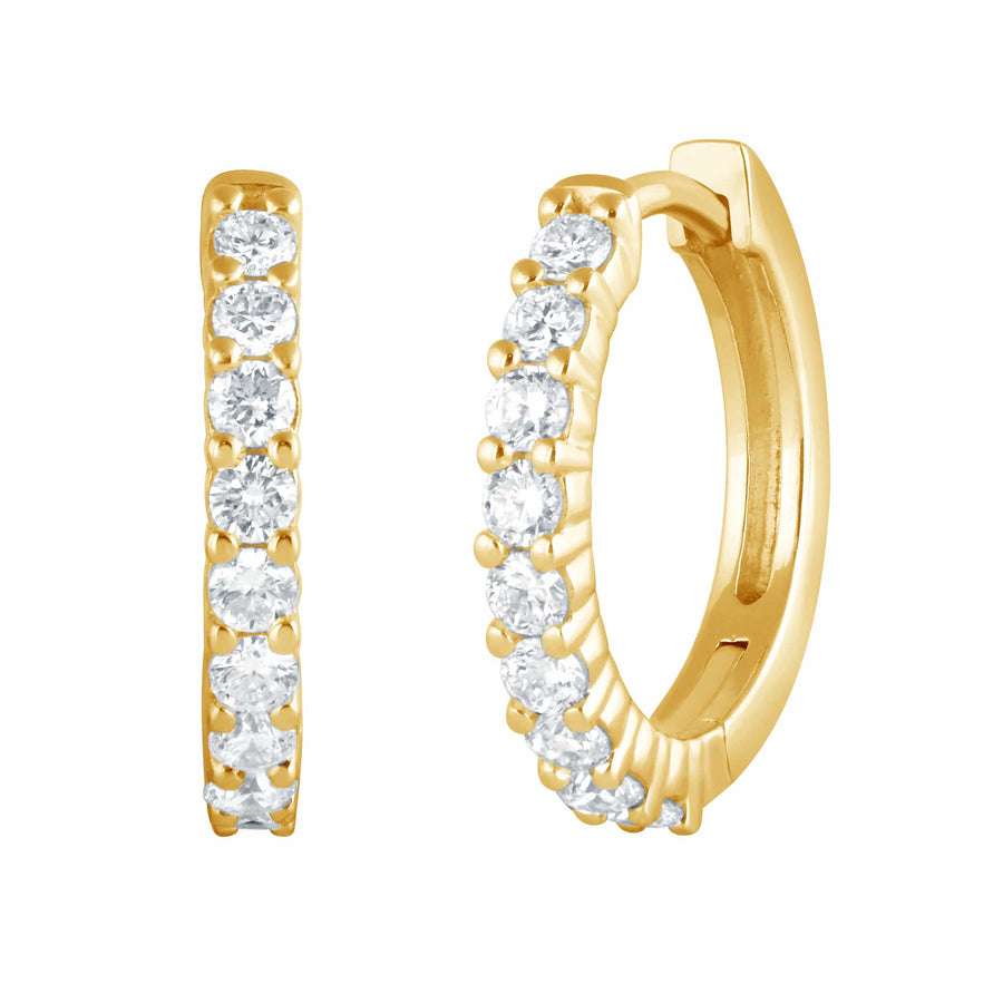0.50 Carat Lab Diamond Huggie Hoop Earrings