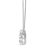 0.50 Carat Lab Grown Diamond Heart Pendant Necklace In Sterling Silver