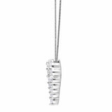 0.25 Carat Heart Lab Grown Diamond Pendant Necklace In Sterling Silver