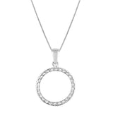 0.33 Carat Lab Grown Circle Of Life Diamond Pendant Necklace In Sterling Silver