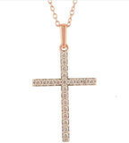 0.25 Carat Lab Grown Cross Diamond Necklace