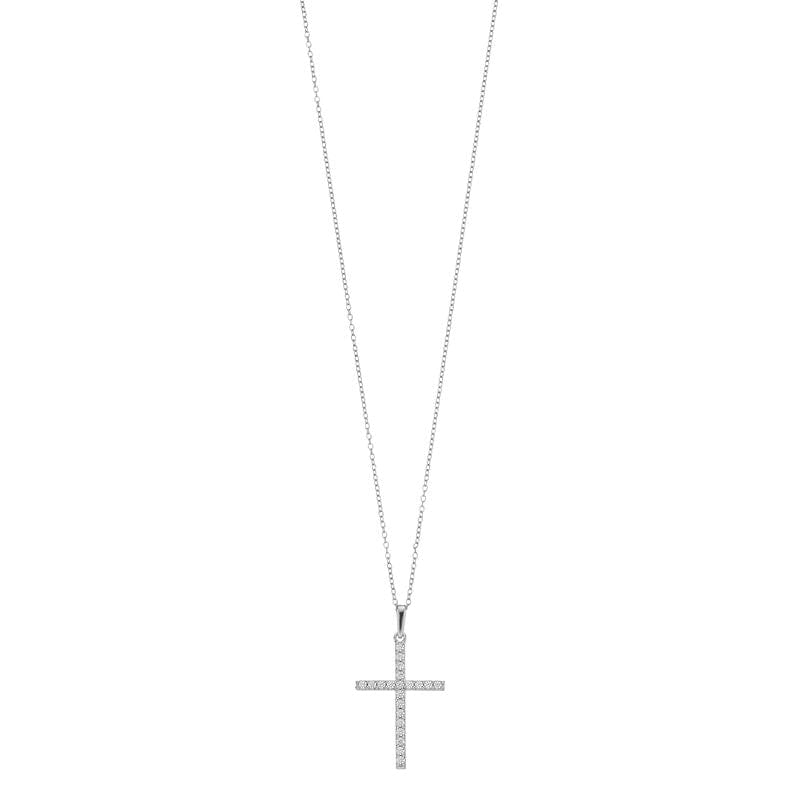 0.25 Carat Lab Cross Diamond Necklace