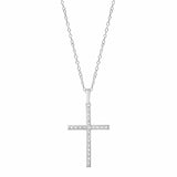 0.25 Carat Lab Grown Cross Diamond Necklace