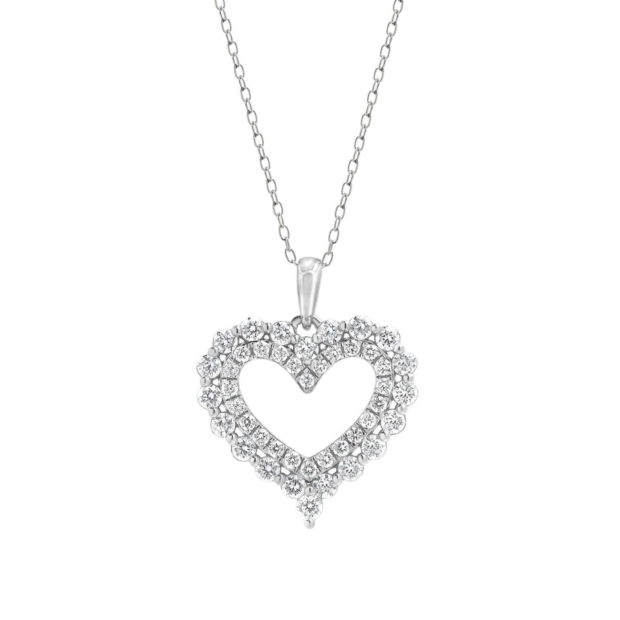 1 Carat Lab Diamond Heart Necklace