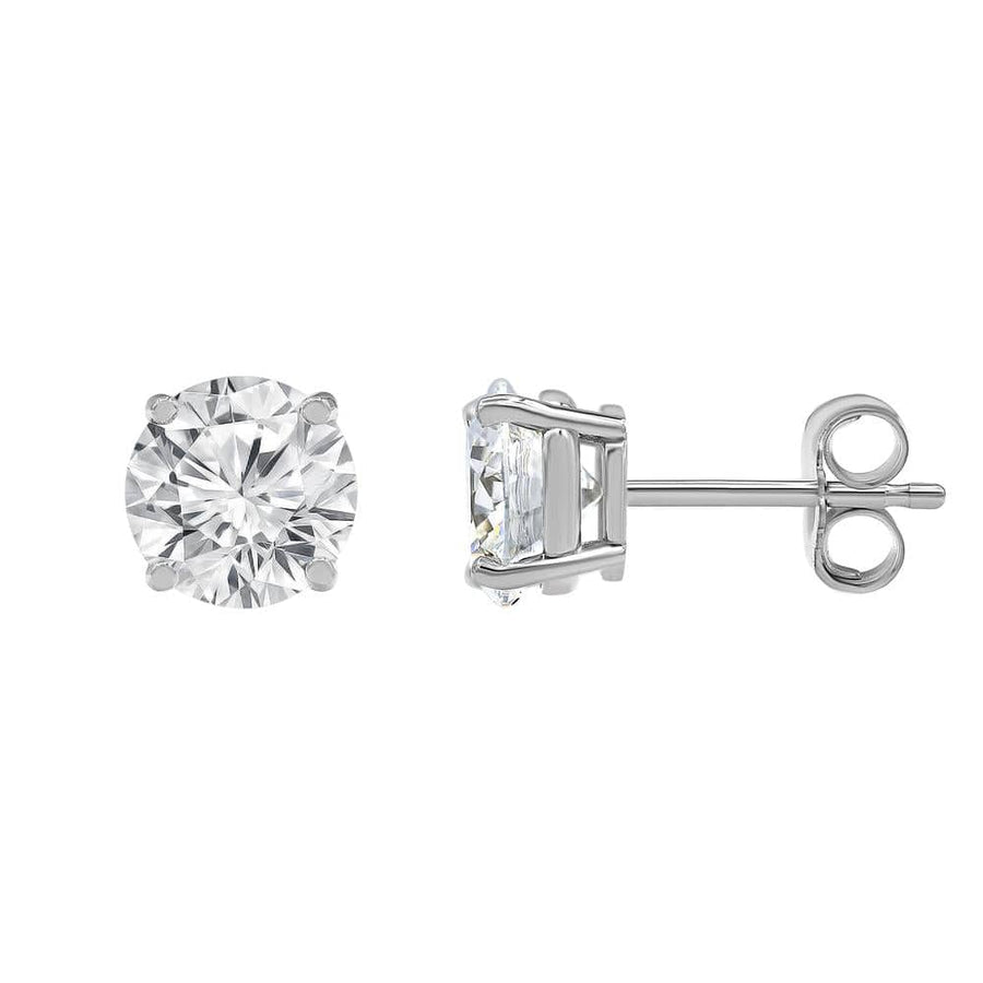0.50 Carat Round Cut Lab Diamond Stud Earrings