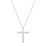 1 Carat Lab Grown Diamonds Cross Pendant Necklace