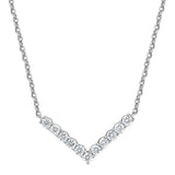 0.25 Carat Lab Grown Diamond V Shaped Necklace