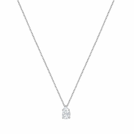 1 Carat Lab Pear Solitaire Diamond Pendant Necklace