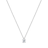 1 Carat Lab Grown Pear Solitaire Diamond Pendant Necklace
