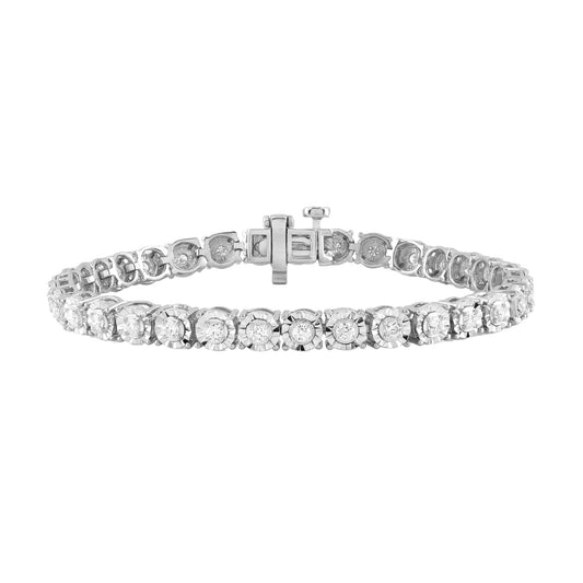1 Carat Round Lab Grown Diamond Tennis Bracelet