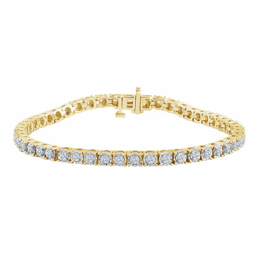 1 Carat Round Lab Diamond Tennis Bracelet