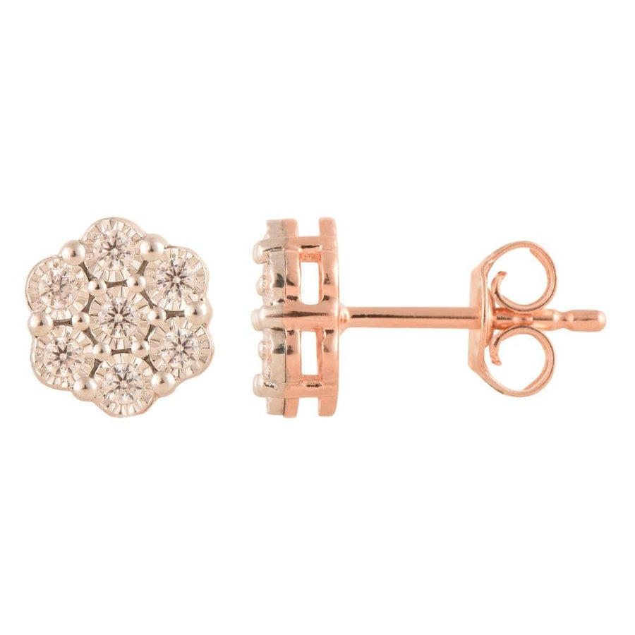 0.25 Carat Cluster Lab Diamond Stud Earrings