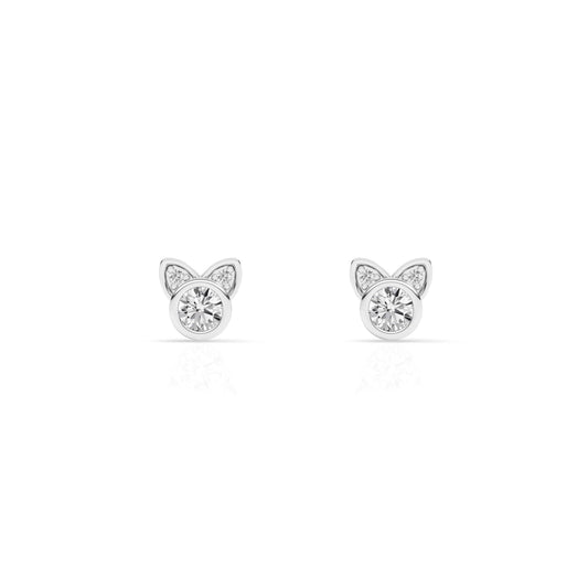 0.25 Carat Cat Shaped Lab Diamond Stud Earrings