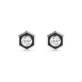 0.50 Carat Hexagon Lab Grown Diamond Stud Earrings