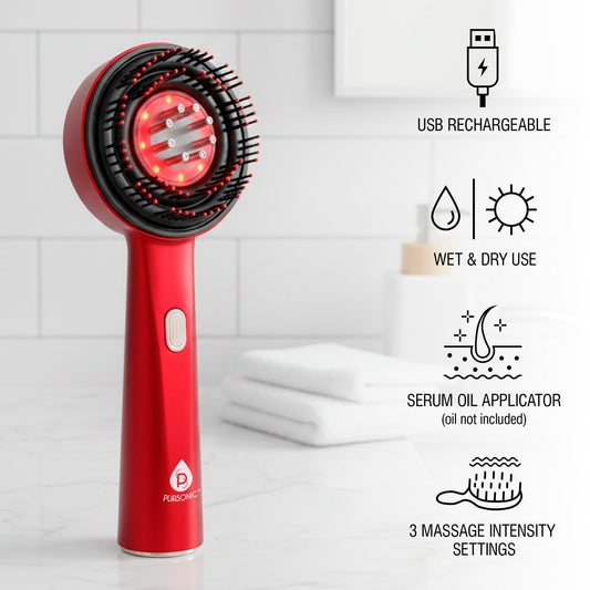 Pursonic 3 In 1 LED Therapy Scalp And Hair Treatment Brush