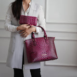 Liora Croc Effect Tote Bag Set