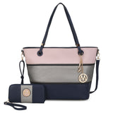Vallie Colorblock Tote Bag Set