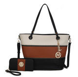 Vallie Colorblock Tote Bag Set