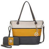 Vallie Colorblock Tote Bag Set