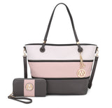 Vallie Colorblock Tote Bag Set
