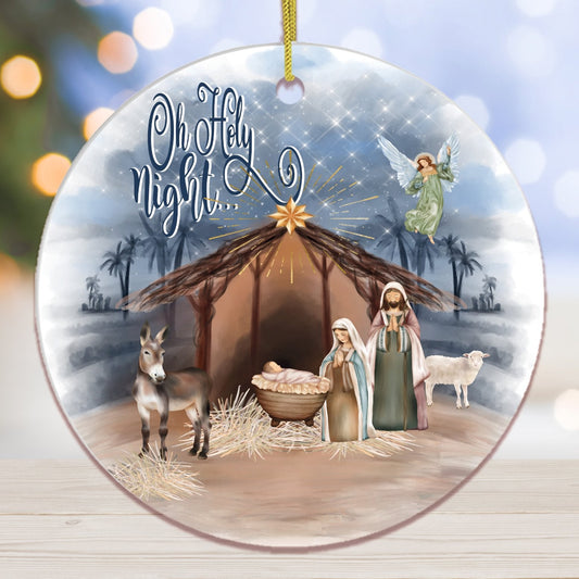 Oh Holy Night Nativity Ornament