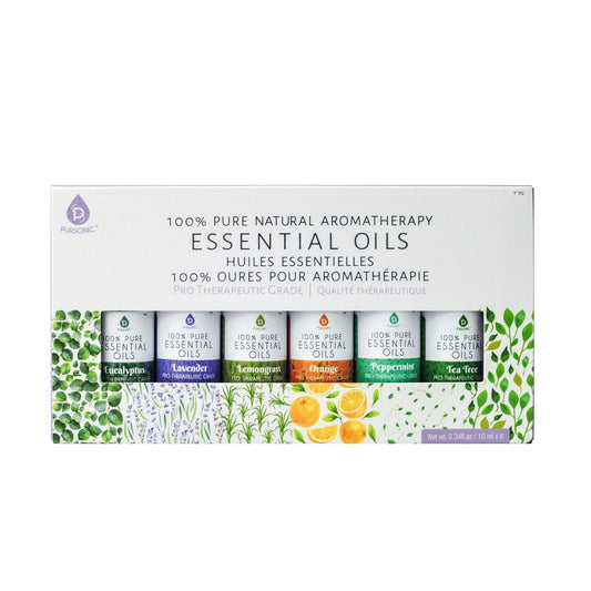 Pursonic 6 Pack Pure Essential Aromatherapy Oils