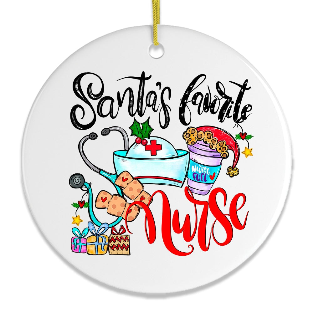 Santas Favorite Nurse Christmas Ornament