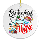 Santas Favorite Nurse Christmas Ornament