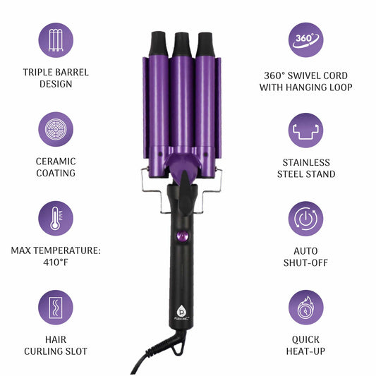 Pursonic Triple Barrel Hair Curler