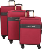 Roberto Cavalli 3 Piece Softside Luggage Set
