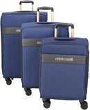 Roberto Cavalli 3 Piece Softside Luggage Set