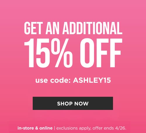 Get an Addiction 15% off. Use Code: Ashley15