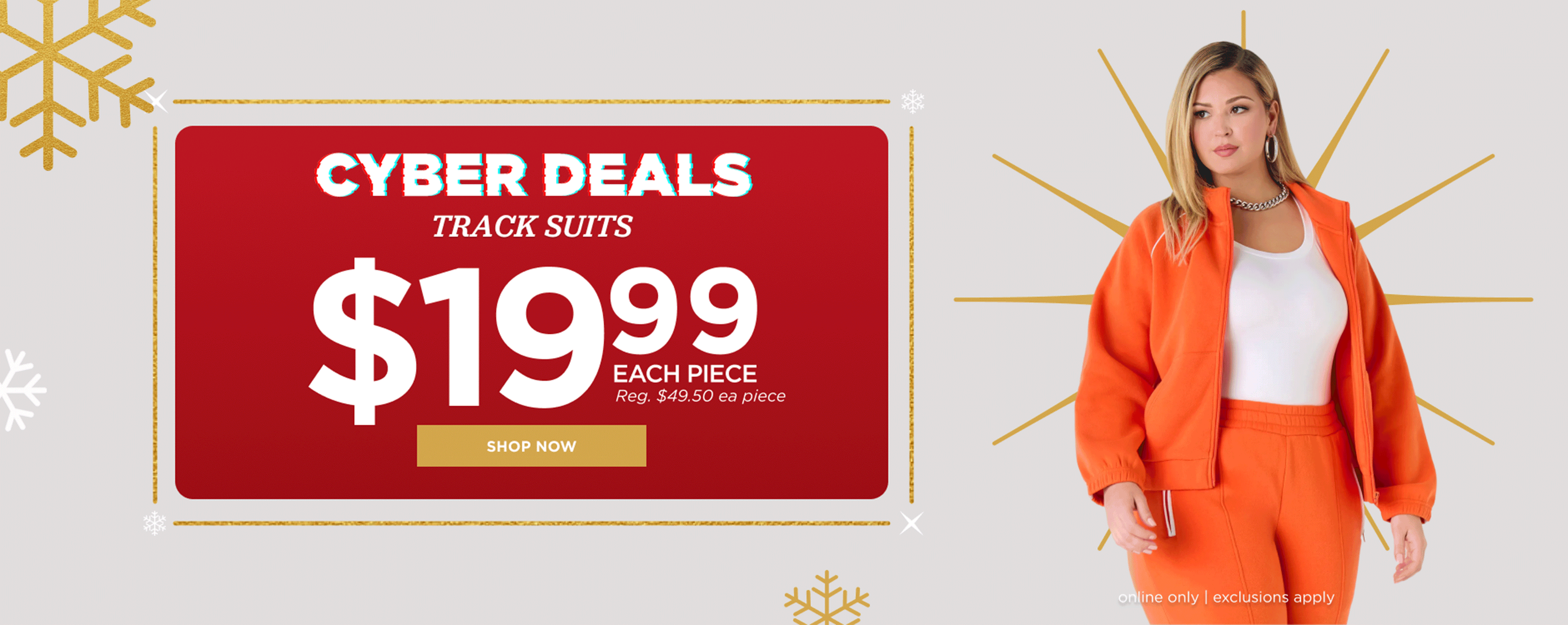 Cyber Deals! $19.99 Track Suits. Shop Now