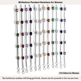 Birthstone Bracelet in Sterling Silver, Oval Cut 5*7mm, 7 Inches with an Extender, 12 Gemstone Options, Gift Box Included - April, White Zircon