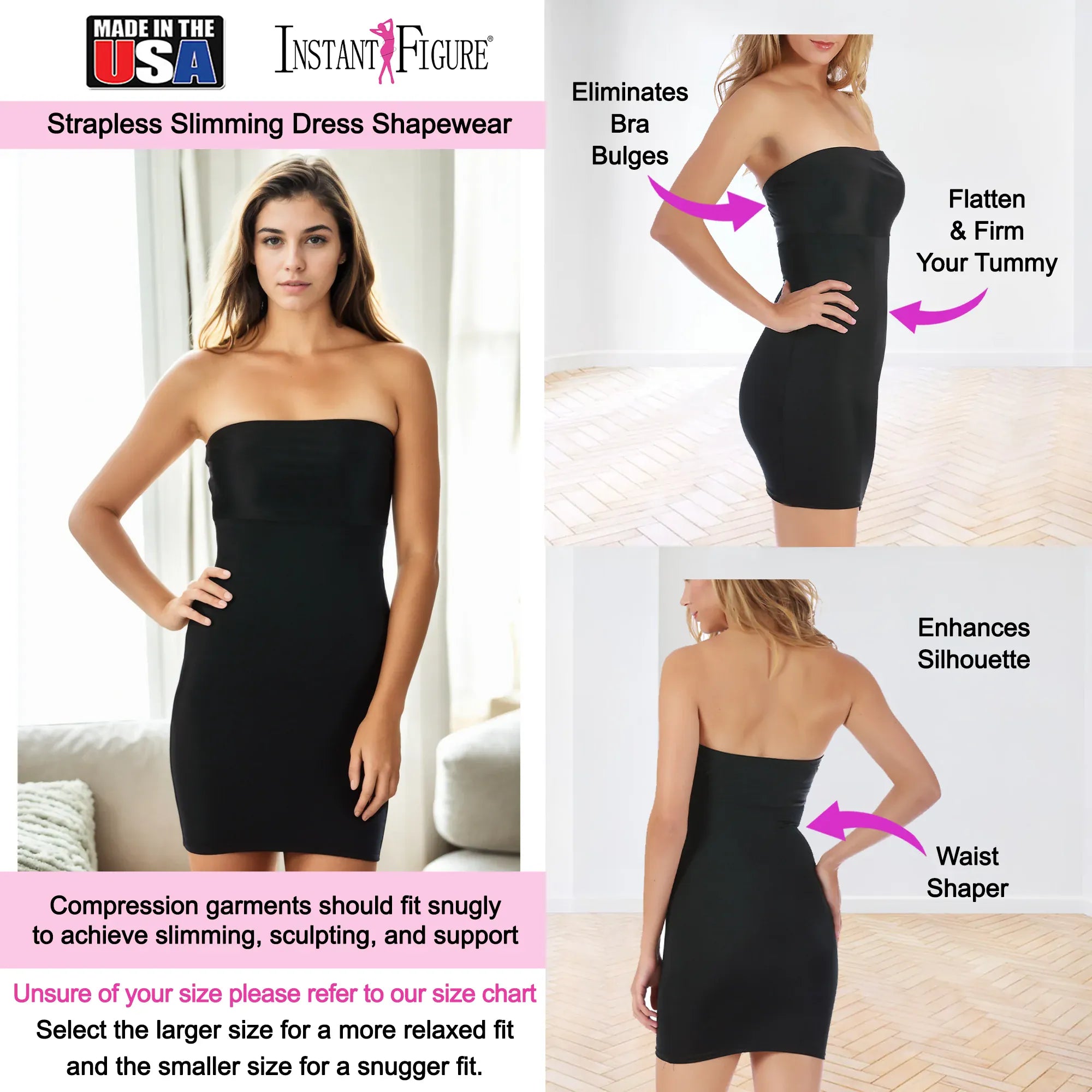 InstantFigure Shapewear Strapless Dress – Ashley Stewart