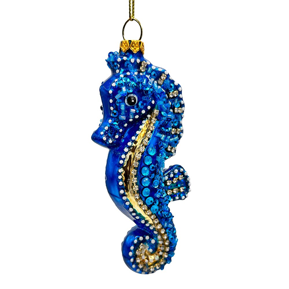 Seahorse Glass Ornament